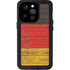 German Flag Dark Wood iPhone 15 Pro Waterproof Case
